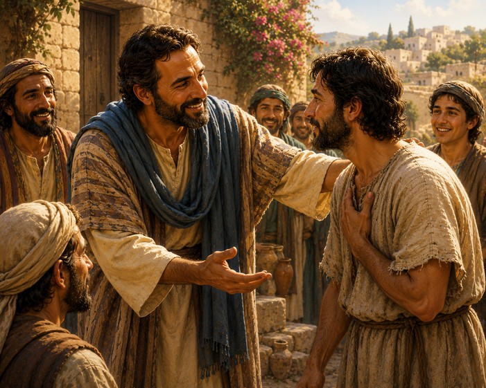Barnabas welcoming and encouraging others with kindness