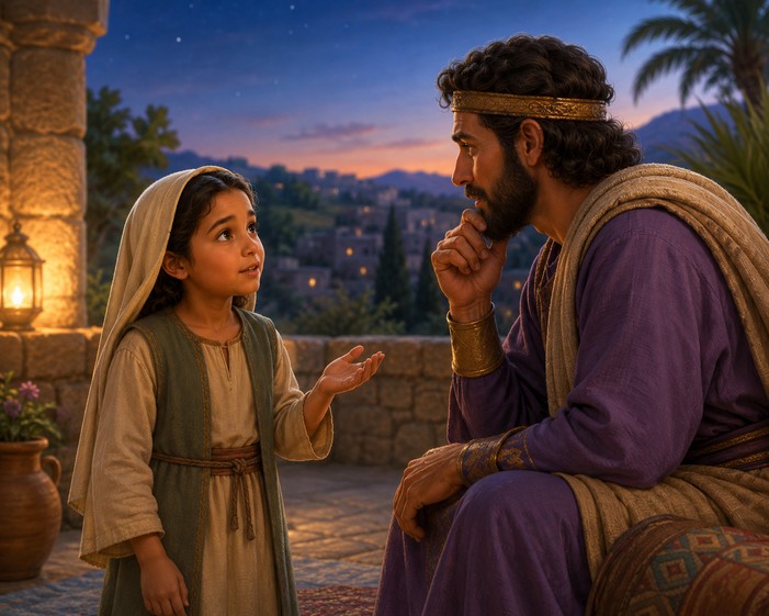 Warm child-friendly illustration for The Little Girl Who Spoke with Courage
